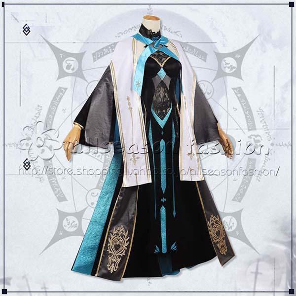 Fate/Grand Order 風 FGO モルガン コスプレ衣装 ウィッグ 靴 道具手杖 コスチューム 演出服 cosplay 変装 仮装 学園祭 文化祭 漫遊展 道具手杖 予めご了承ください