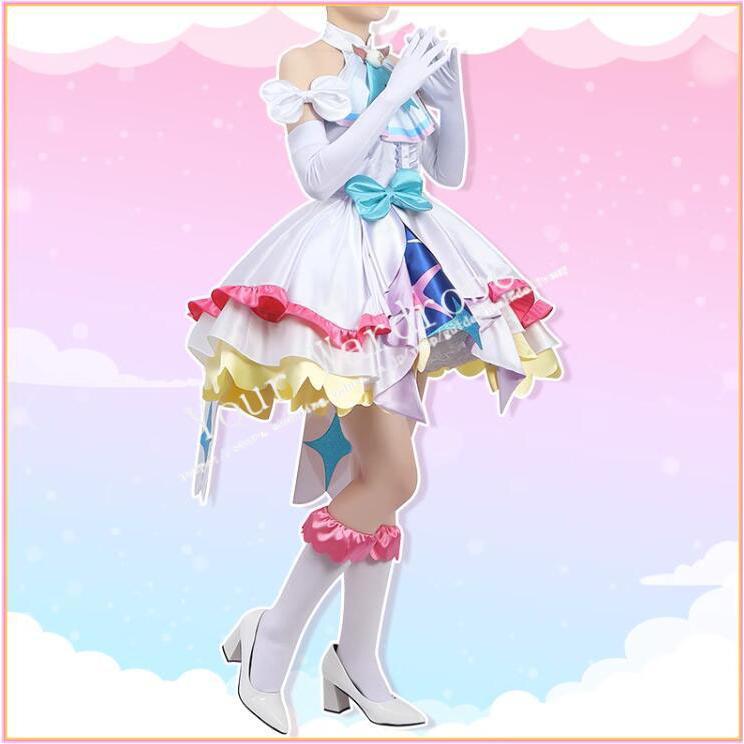 新品 ひろがるスカイ！プリキュア 風 虹ヶ丘ましろ にじがおかましろ キュアプリズム コスプレ衣裝 ウィッグ レディース コスプレ衣装 変装 仮装 