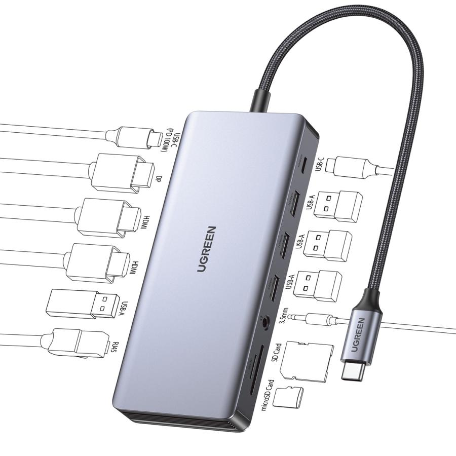 UGREEN UGREEN Revodok Pro 13-in-1 USB-C ハブ 15978 : FOCAL POINT