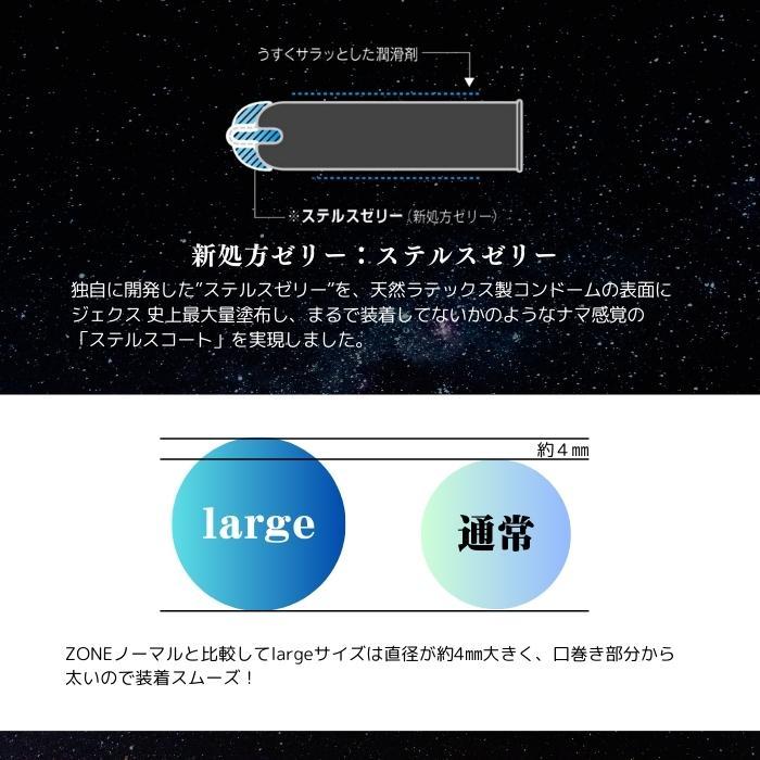 ジェクス ZONE ゾーン コンドーム ラージサイズ Lサイズ 6個入 ジェクス ZONE ゾーン コンドーム ラージサイズ Lサイズ 6個入