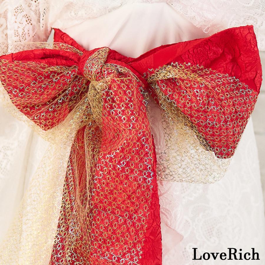 総レース 豪華 花柄 帯 テールカット オーガンジー ミニスカート 花魁