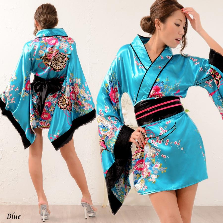 和柄ミニ着物ドレス 和柄 衣装 ダンス よさこい 花魁 コスプレ キャバ
