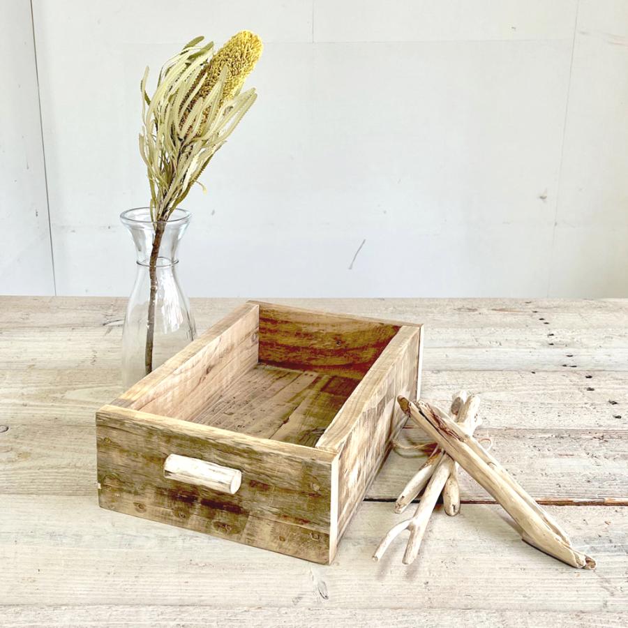 ボックス S 木製ボックス 流木 ハンドメイド家具 リサイクルウッド