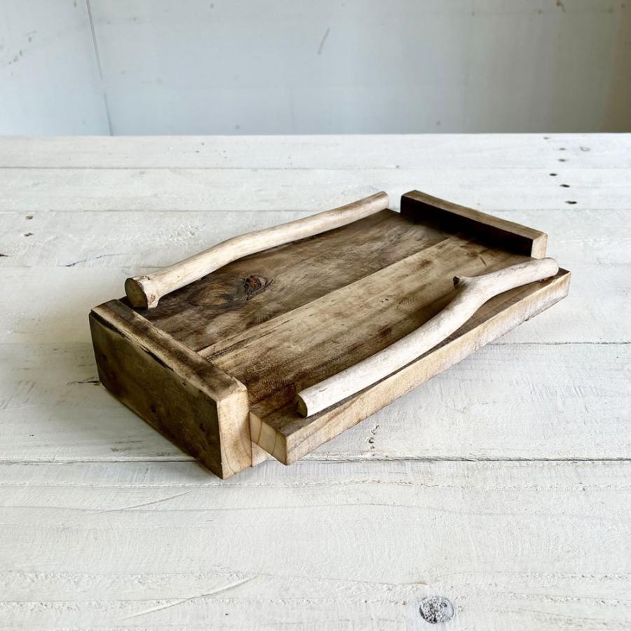 トレイ 木製トレイ 流木 ハンドメイド家具 リサイクルウッド
