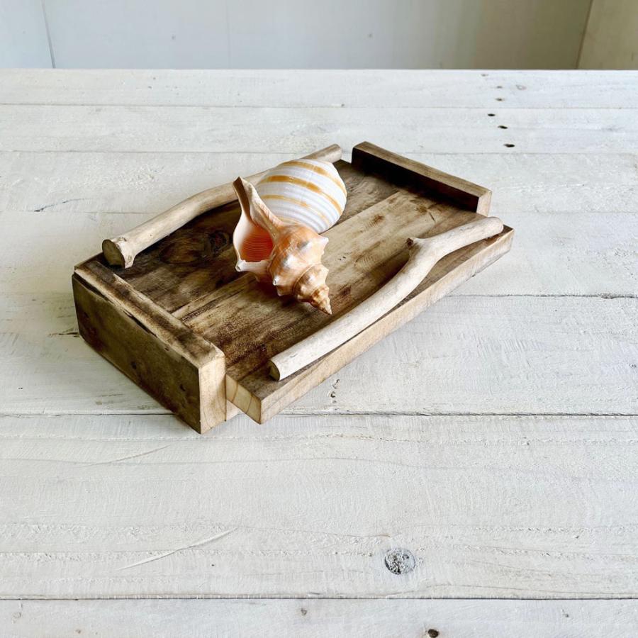 トレイ 木製トレイ 流木 ハンドメイド家具 リサイクルウッド