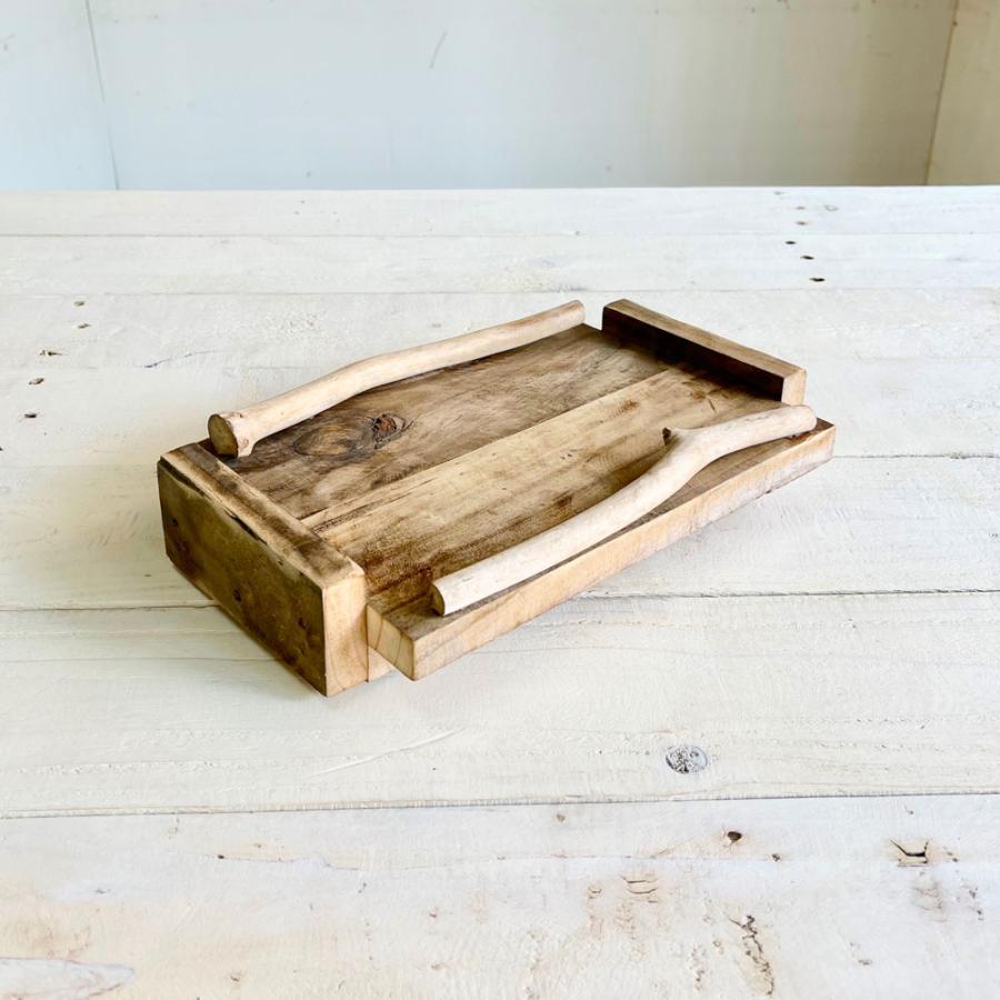 トレイ 木製トレイ 流木 ハンドメイド家具 リサイクルウッド