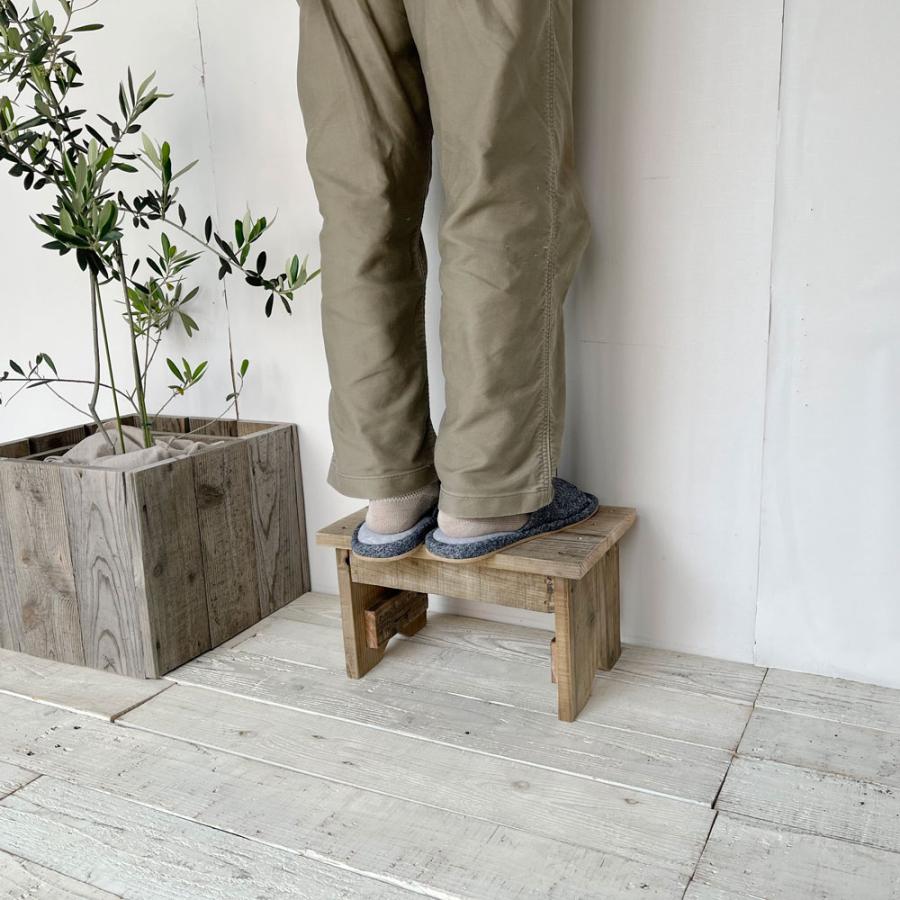 踏み台 1段 木製 おしゃれ ハンドメイド家具 リサイクルウッド