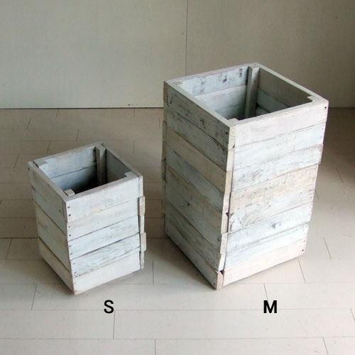 ダストボックス M ホワイト 白 木製 おしゃれ ゴミ箱 ハンドメイド家具