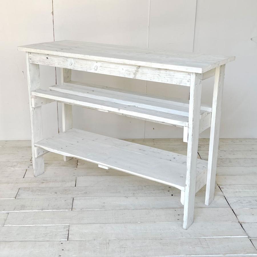 ホワイト　白　木製コンソールテーブル　飾り棚　アンティーク調　サイドテーブル 楽天市場】送料無料 新品 アンティーク調 コンソールテーブル W