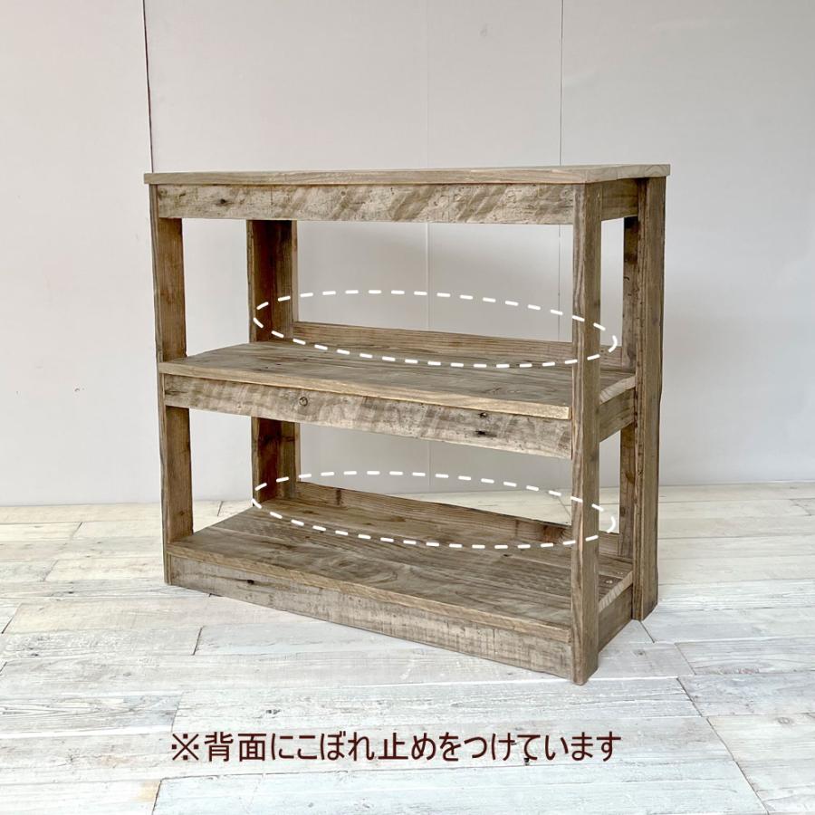 オープンシェルフ 木製 2段 シェルフ おしゃれ 北欧 ハンドメイド家具
