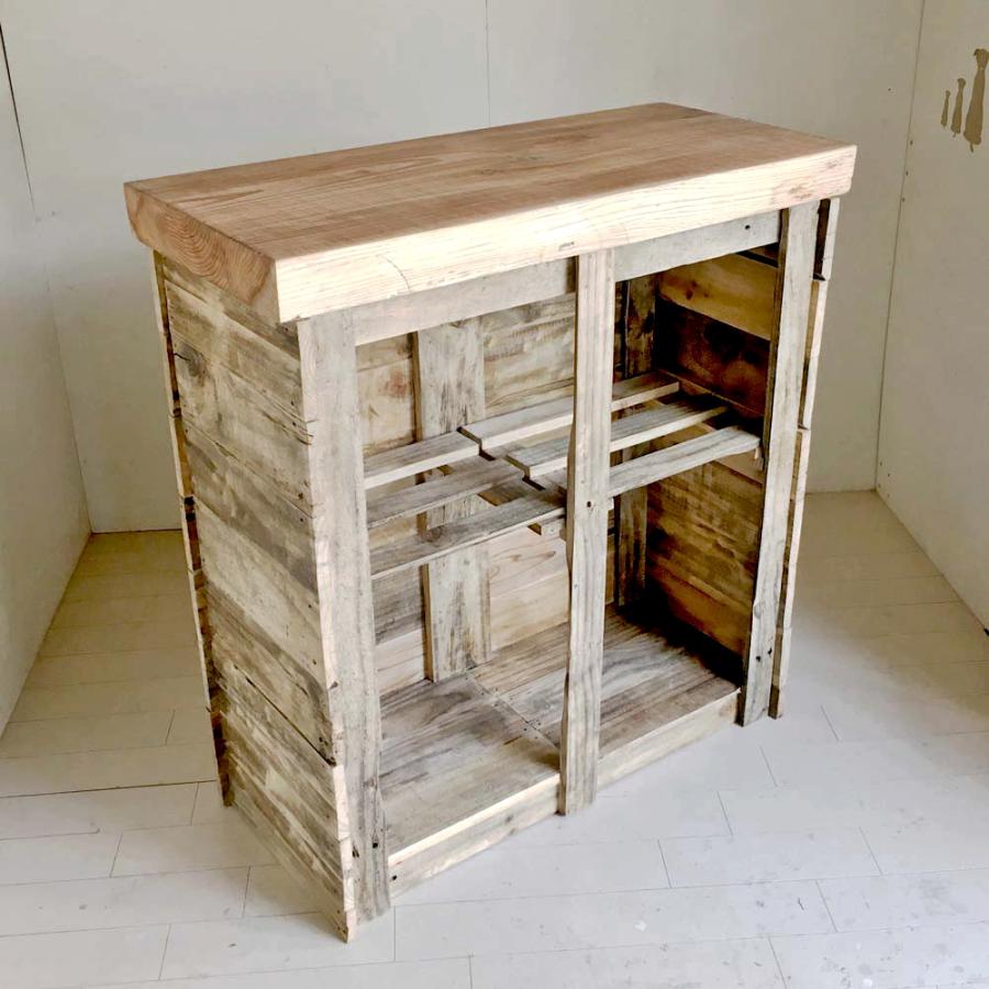 【引き取り】110×36×90　ウッドカウンターテーブル カウンターテーブル バーカウンター キッチンカウンター 間仕切り
