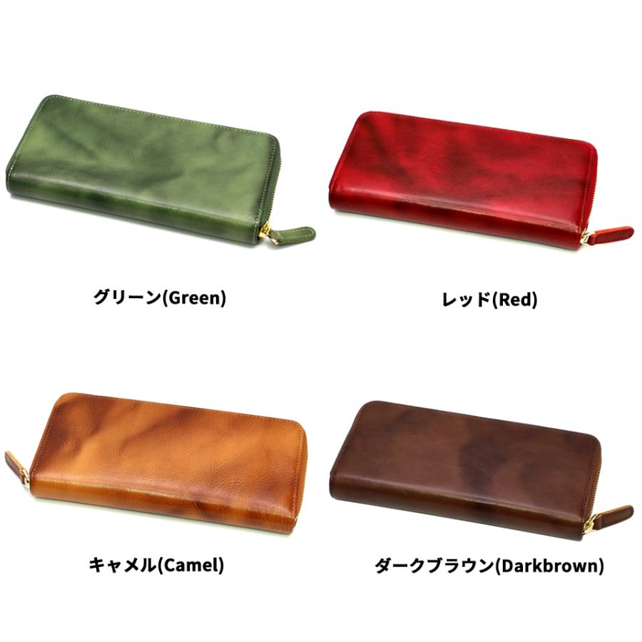 長財布 メンズ 本革 日本製 緑 ブランド 完全手作り 訳あり 総革 ヌメ