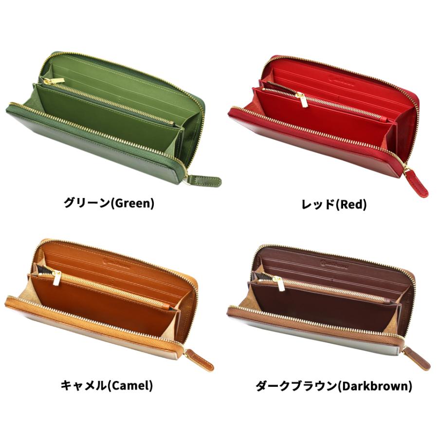 長財布 メンズ 本革 日本製 緑 ブランド 完全手作り 訳あり 総革 ヌメ