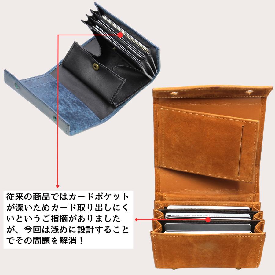 二つ折り財布 メンズ 本革 日本製 縦型 ブランド 小銭入れあり 財布 二