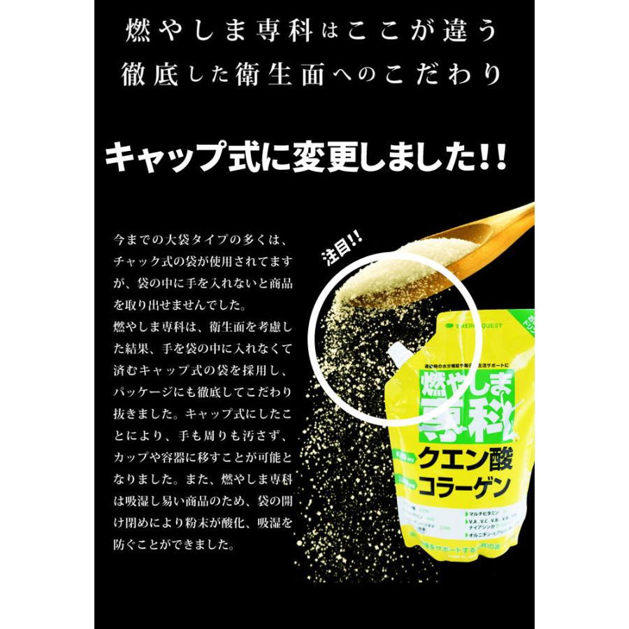 燃やしま専科 500g 1パック レモン風味 クエン酸 コラーゲン粉 末清涼飲料 スポーツ飲料 もやしませんか :moyashimasenka
