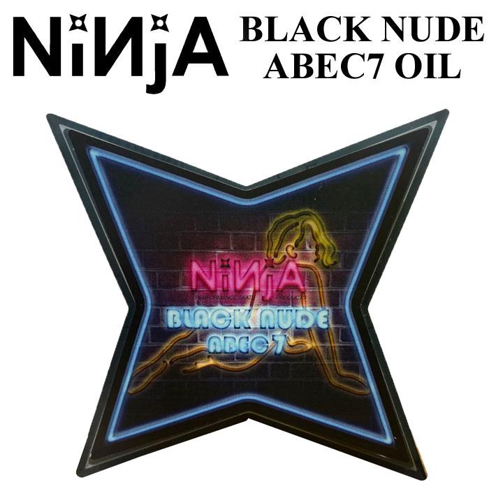 NINJA BEARING ニンジャ ベアリング BLACK NUDE ABEC7 OIL ブラック