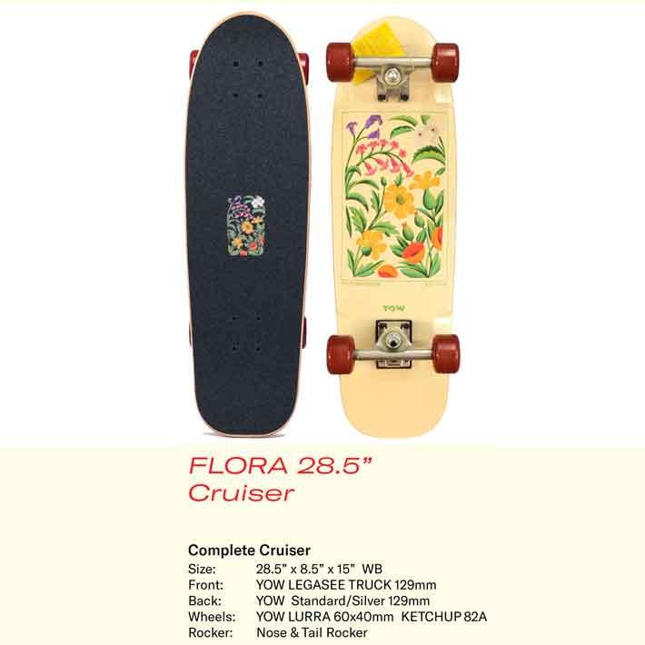 YOW（ヤウ） サーフスケート クルーザー FLORA 28.5インチ フローラ 40