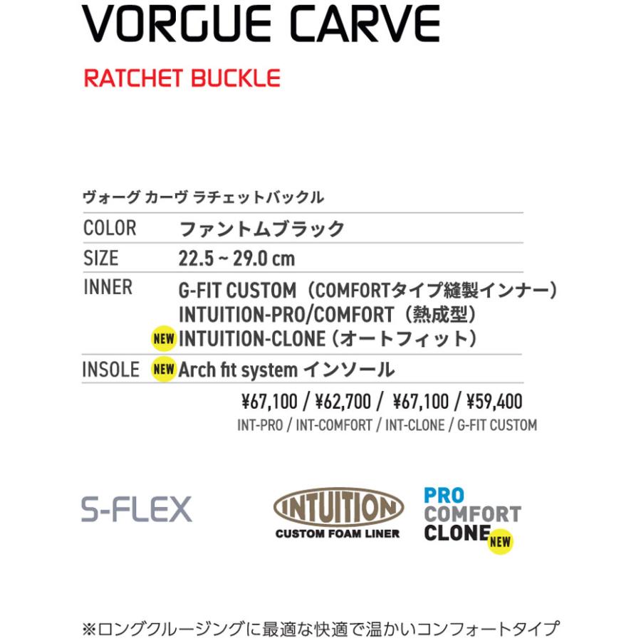 25-26 G-STYLE スノーボードブーツ VORGUE CARVE S-FLEX [ラチェット
