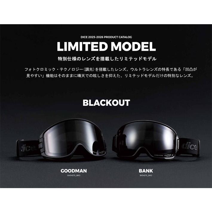 DICE（ダイス） 25-26 スノーボード ゴーグル DICE BANK LIMITED MODEL