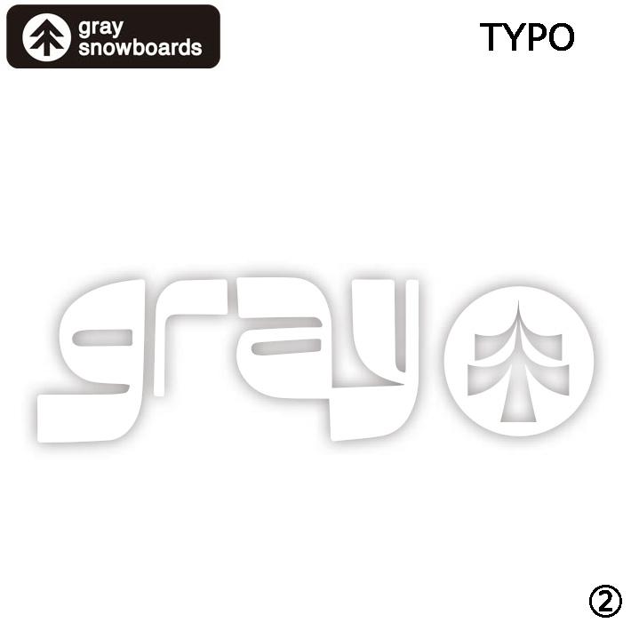 GRAY SNOWBOARD グレイ スノーボード カッティングステッカー TYPO [2