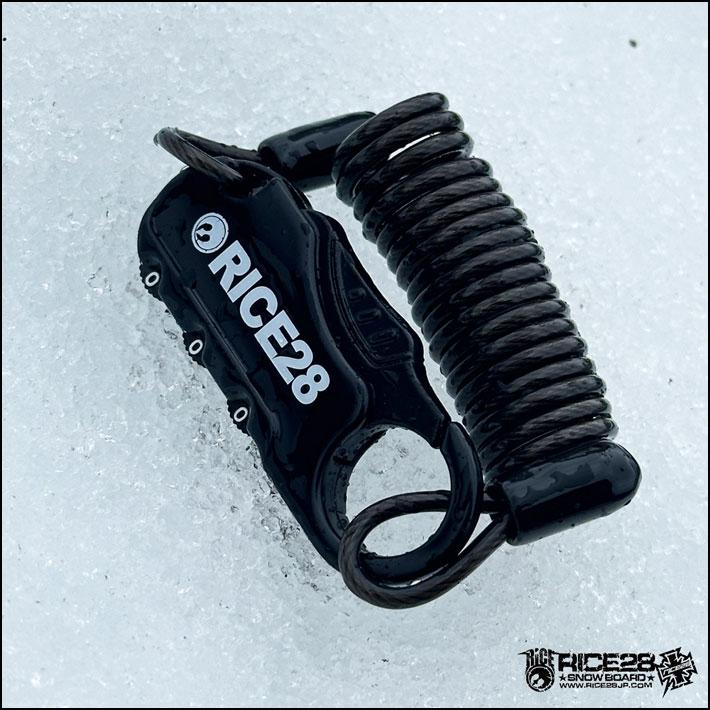 RICE28 ケーブルロック スノーボード ライス28 盗難防止 防犯 3桁