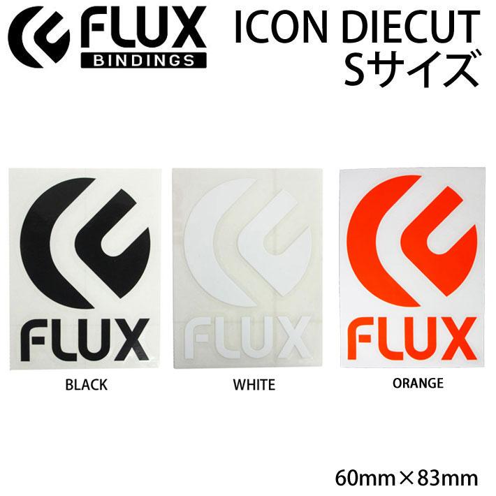 FLUX フラックス ステッカー ICON DIECUT ロゴ カッティング スノーボード 1 Sサイズ 【数量は多】 2 3 セール特価 60mmx83mm