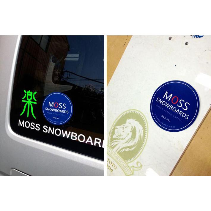 MOSS SNOWBOARDS モス スノーボード プリントステッカー [100mm x 100mm] [7] シートタイプ シール 印刷 スノーボード スノボー アクセサリー｜follows｜02