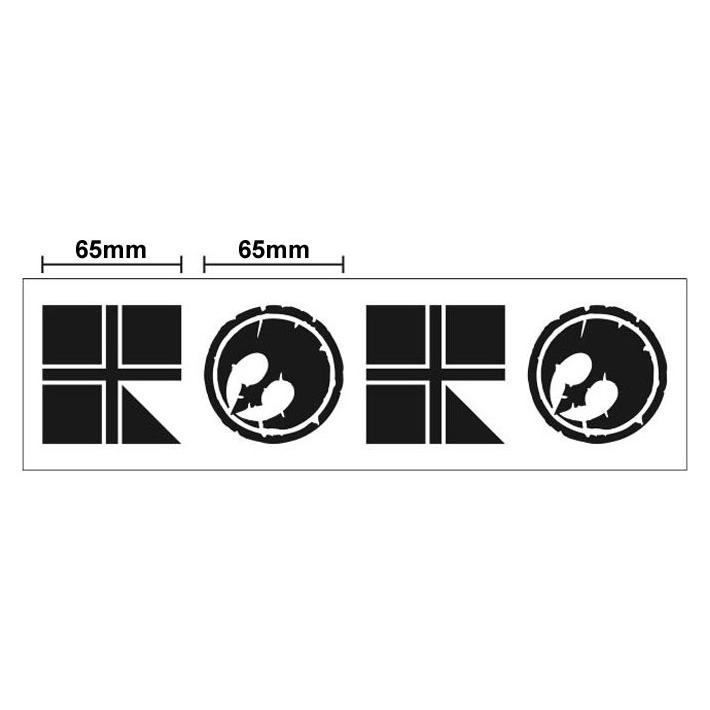 RICE28 ライス28 カッティングステッカー B BLK / WHT シール デカール