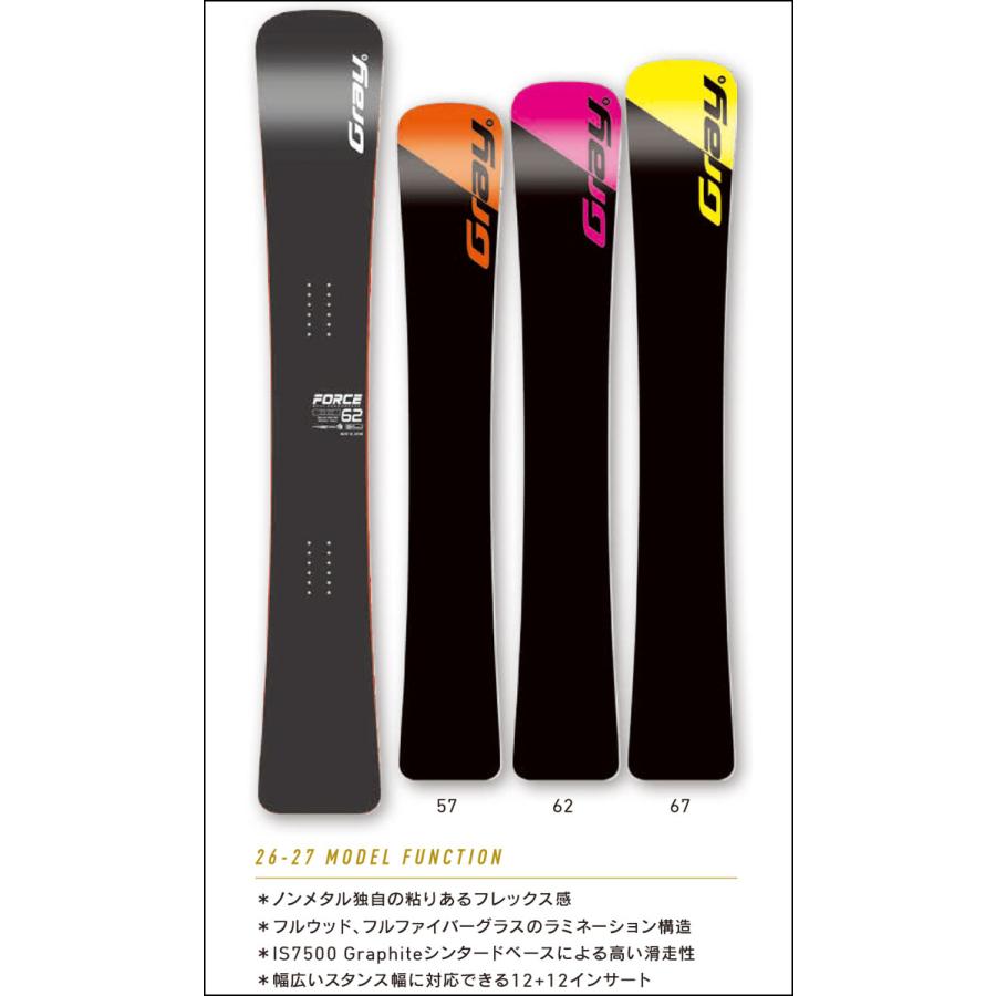 Gray force G-style スノーボード　アルペン 予約 26-27 GRAY FORCE フォース 157cm 162cm 167cm アルペン アルペン