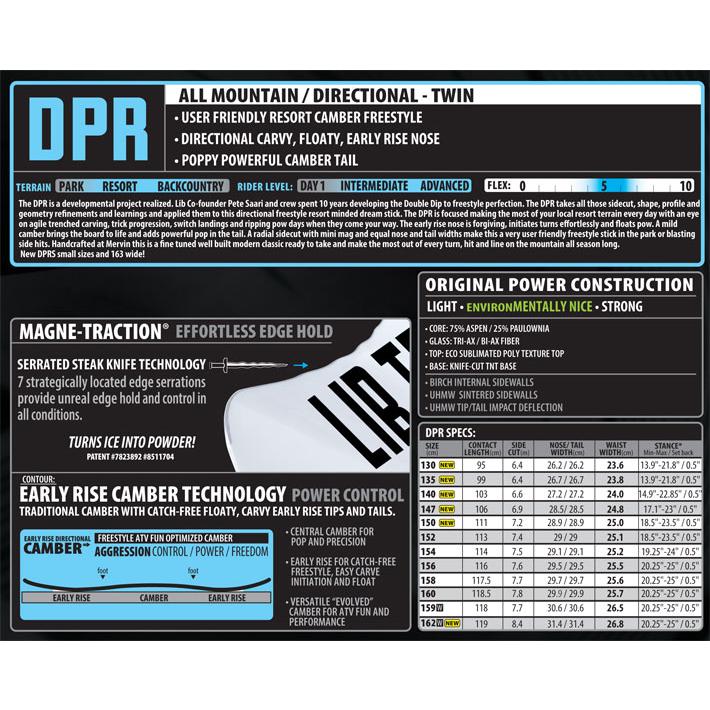 EARLY MODEL 26-27 LIB TECH リブテック スノーボード DPR 147cm 150cm