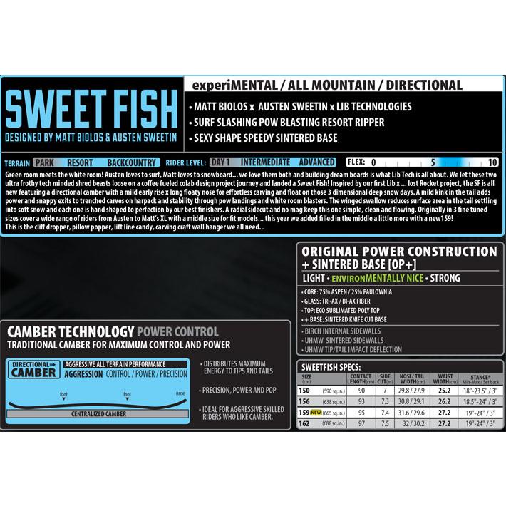 LIB TECH（リブテック） 予約 26-27 LIB TECH スノーボード SWEET FISH スウィート フィッシュ 150cm ...