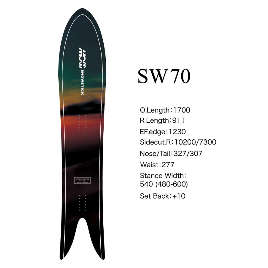 genten（ゲンテン） 予約商品 26-27 MOSS SNOWSTICK パウダーボード SW70 モス スノースティック 170cm ...