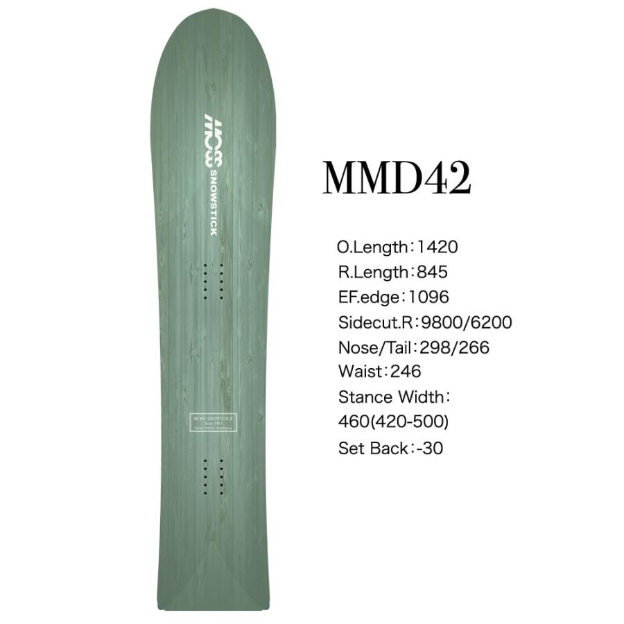 予約商品 26-27 MOSS SNOWSTICK パウダーボード MMD42 モス スノースティック 142cm ジュニア キッズ レディース POWDER スノーボード スノボ 板 日本正規品_2