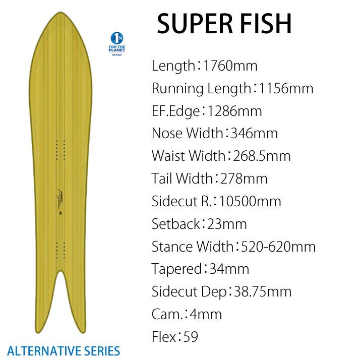 早期予約 24-25  GENTEMSTICK SUPER FISH 176cm ゲンテンスティック スーパーフィッシュ スノーボード パウダーボード アクセルキャンバー 板 送料無料｜follows｜02