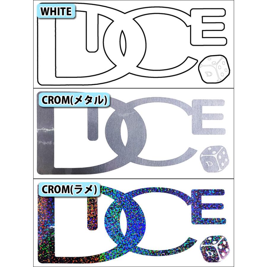 DICE（ダイス） STICKER ダイカット ロゴ / Lサイズ 4 5 カッティング