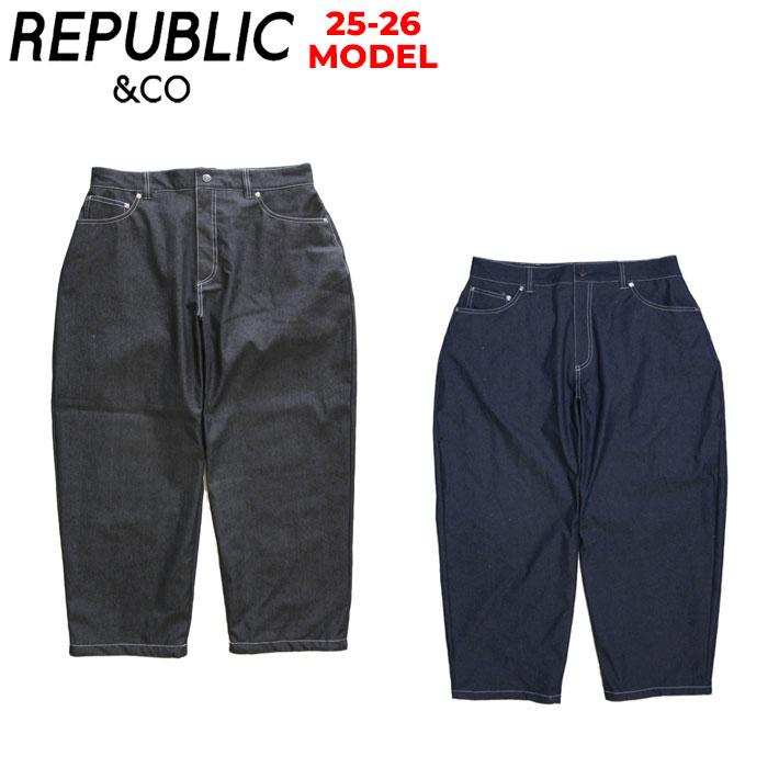 25-26 REPUBLIC & CO ウェア リパブリック BAGGY DENIM PANTS
