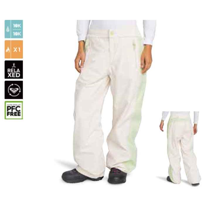 ROXY ホワイト スノーボードウェアパンツ Mサイズ未使用レディース ROXY（ロキシー） 25-26 ROXY SNOWHOLIC PT レディース スノーボード