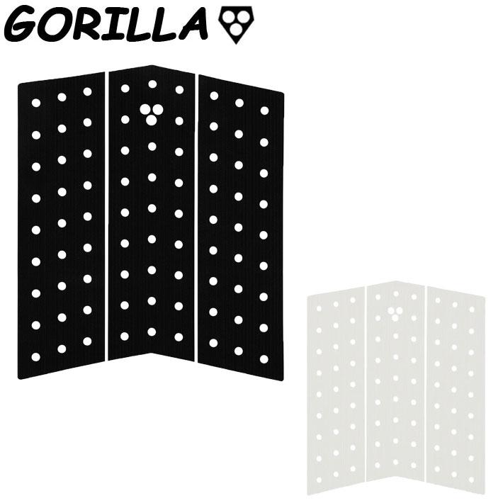 デッキパッド ショートボード用 Gorilla Grip ゴリラグリップ Mid Deck サーフィン Piece 人気のファッションブランド 3ピース Series フロントパッド Three Skinny
