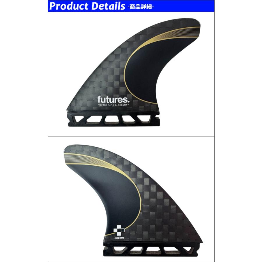 futures. AMTフィン 3枚セット グレー futures.（フューチャー） フューチャーフィン VECTOR 3／2 BLACKSTIX