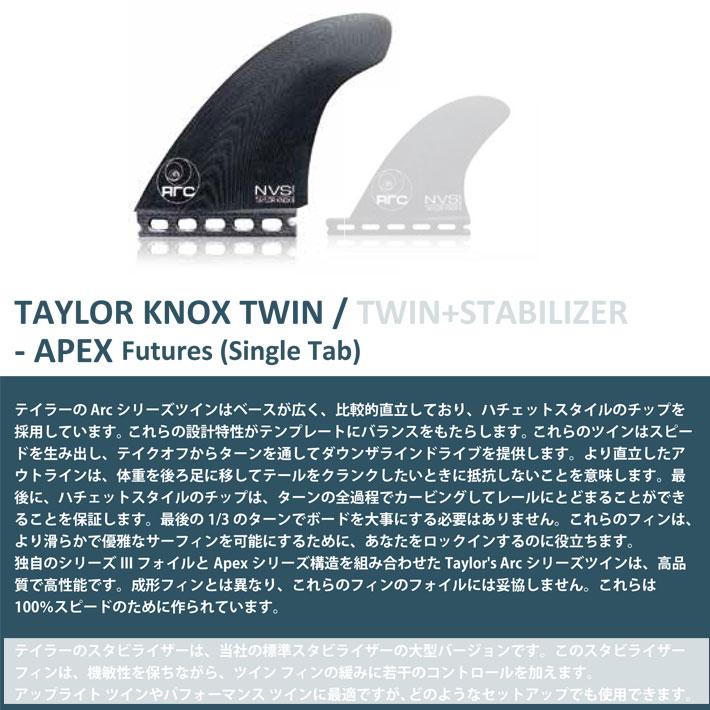 NVS Fin TAYLOR KNOX APEX TWIN テイラー・ノックス ショート NVS Fin TAYLOR KNOX APEX TWIN テイラー・ノックス ショート