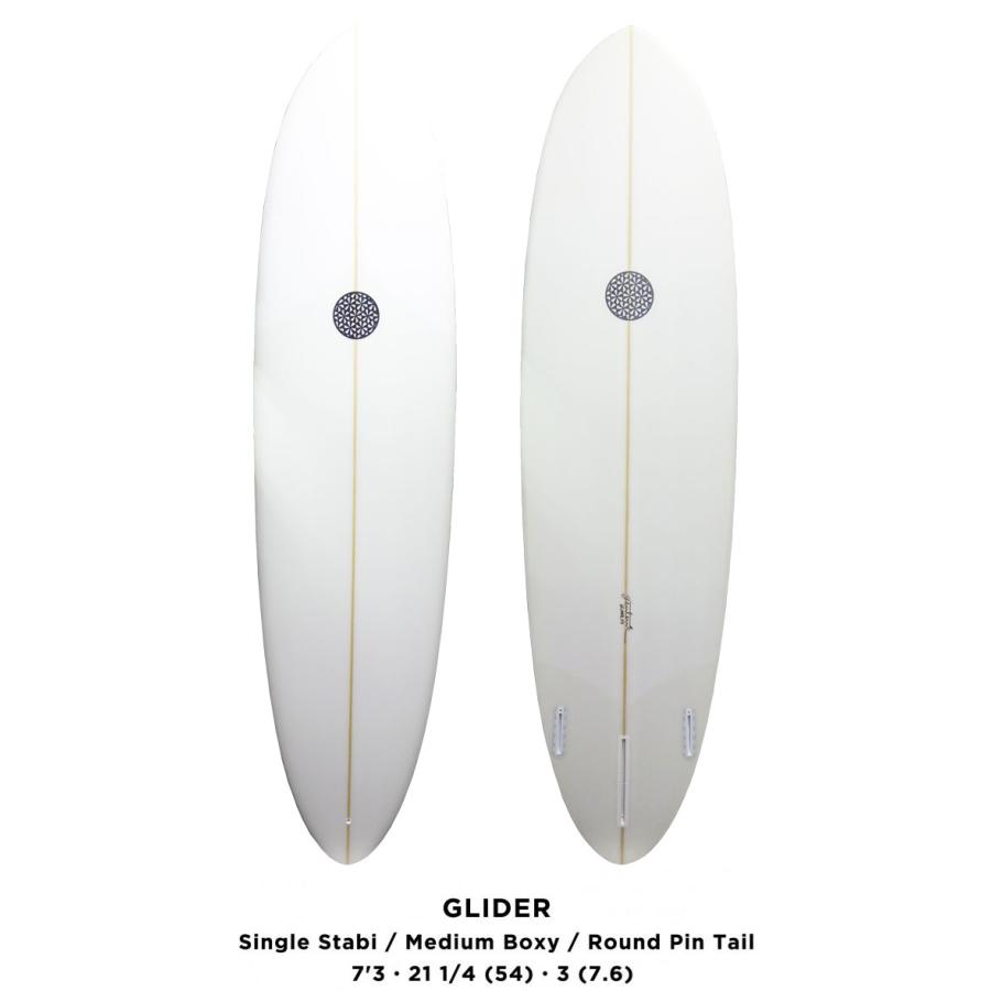 GENTEM SURF PROJECT ゲンテン サーフプロジェクト サーフボード GLIDER グライダー [7.3] SINGLE STABI 1+2 fin ファンボード 日本製 [営業所止め送料無料]｜follows｜02