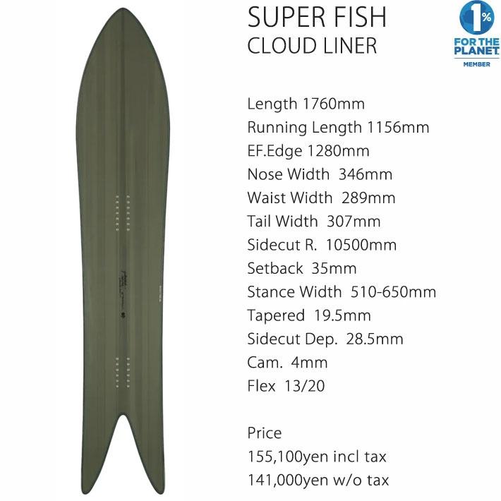 genten（ゲンテン） 25-26 GENTEMSTICK SUPER FISH CLOUD LINER 176cm