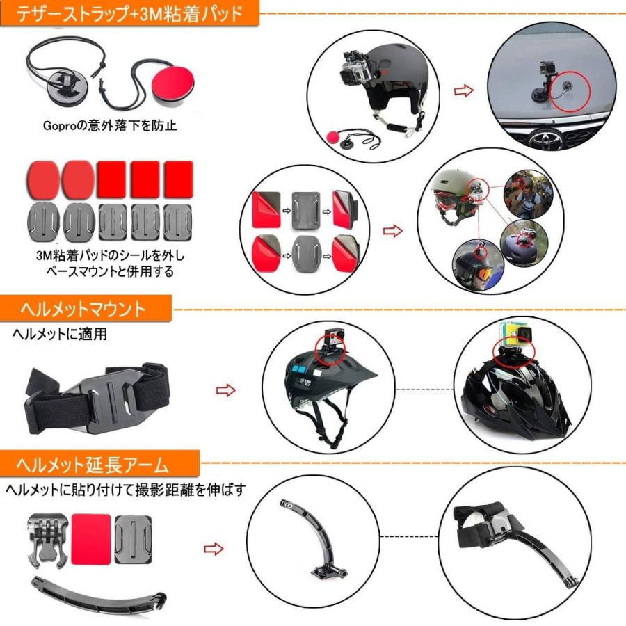 【レンタル】最新モデル　4泊5日　GoPro HERO8 ゴープロ アクセサリー 付　SDカード付　４K｜fomfom｜14
