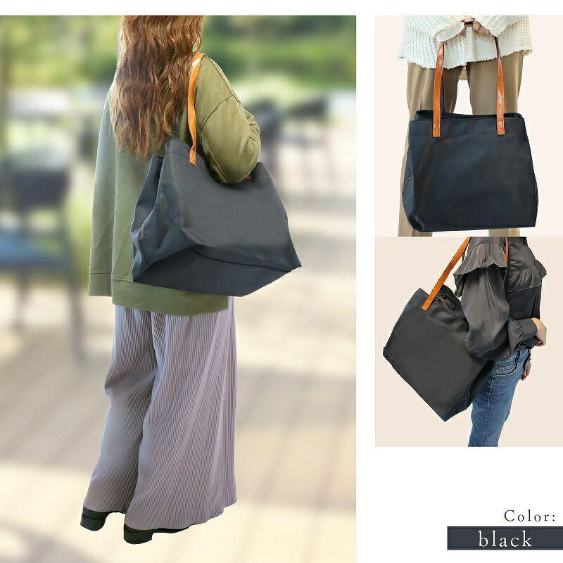 トートバッグ レディース 小さめ トート 大容量 a4 軽い 大きめ ブランド 50代 ナイロン 軽量 40代 帆布 バッグ 革 通勤 使いやすい 2way ポケット多い | ブランド登録なし | 14