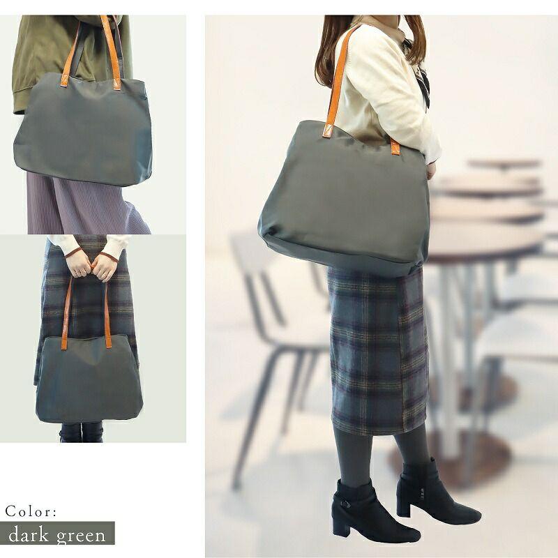 トートバッグ レディース 小さめ トート 大容量 a4 軽い 大きめ ブランド 50代 ナイロン 軽量 40代 帆布 バッグ 革 通勤 使いやすい 2way ポケット多い | ブランド登録なし | 15