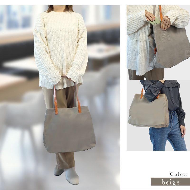 トートバッグ レディース 小さめ トート 大容量 a4 軽い 大きめ ブランド 50代 ナイロン 軽量 40代 帆布 バッグ 革 通勤 使いやすい 2way ポケット多い | ブランド登録なし | 16