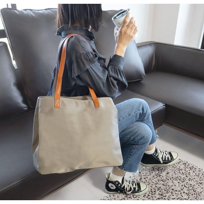 トートバッグ レディース 小さめ トート 大容量 a4 軽い 大きめ ブランド 50代 ナイロン 軽量 40代 帆布 バッグ 革 通勤 使いやすい 2way ポケット多い | ブランド登録なし | 07