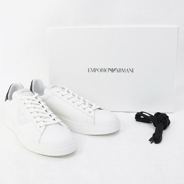 【アウトレットセール】エンポリオアルマーニ EMPORIO ARMANI 靴 メンズ スニーカー オフホワイト×ブラック(X4X565 XN180 N480 OFF WHITE+BLACK) 22SS｜fontana2014｜08