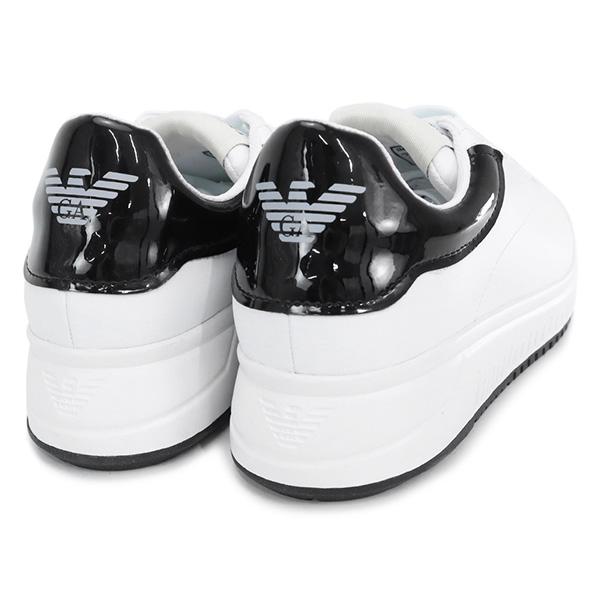 EMPORIO ARMANI スニーカー ホワイト ブラック 美品 EMPORIO ARMANI 【並行輸入品】エンポリオアルマーニ 靴 メンズ