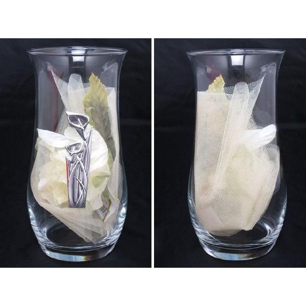 Car ガラス花瓶 花器 フラワーベース カラーのプレート付き クリア (L115400 クリア)｜fontana2014｜02